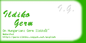 ildiko germ business card